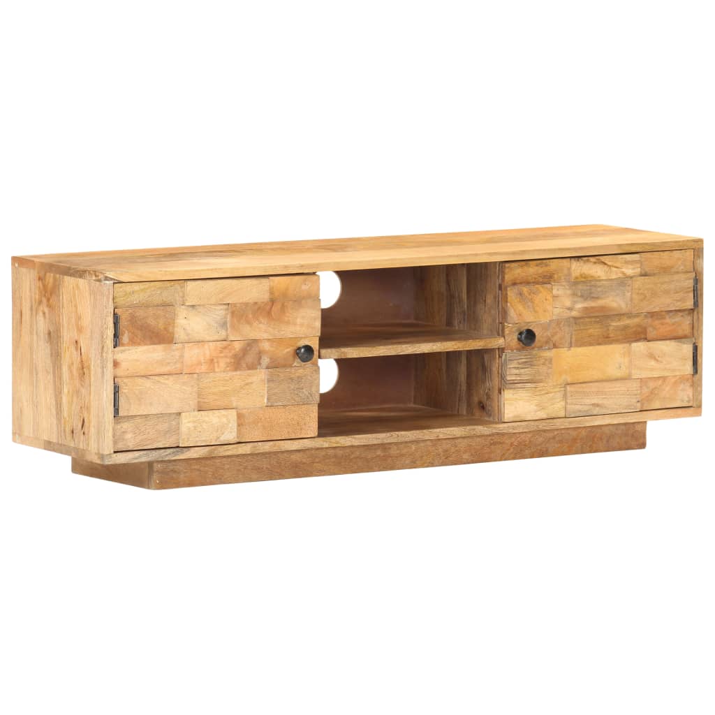 Mueble para TV de madera de mango maciza 90x30x35 cm