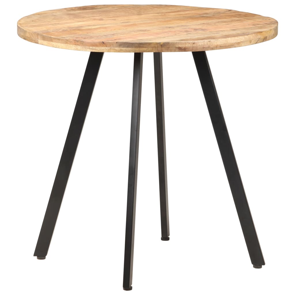 Mesa de comedor de madera de mango rugosa 80 cm