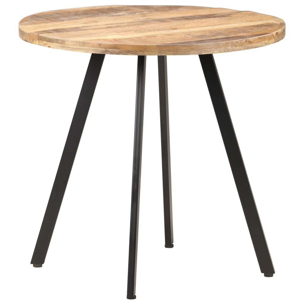 Mesa de comedor de madera de mango rugosa 80 cm