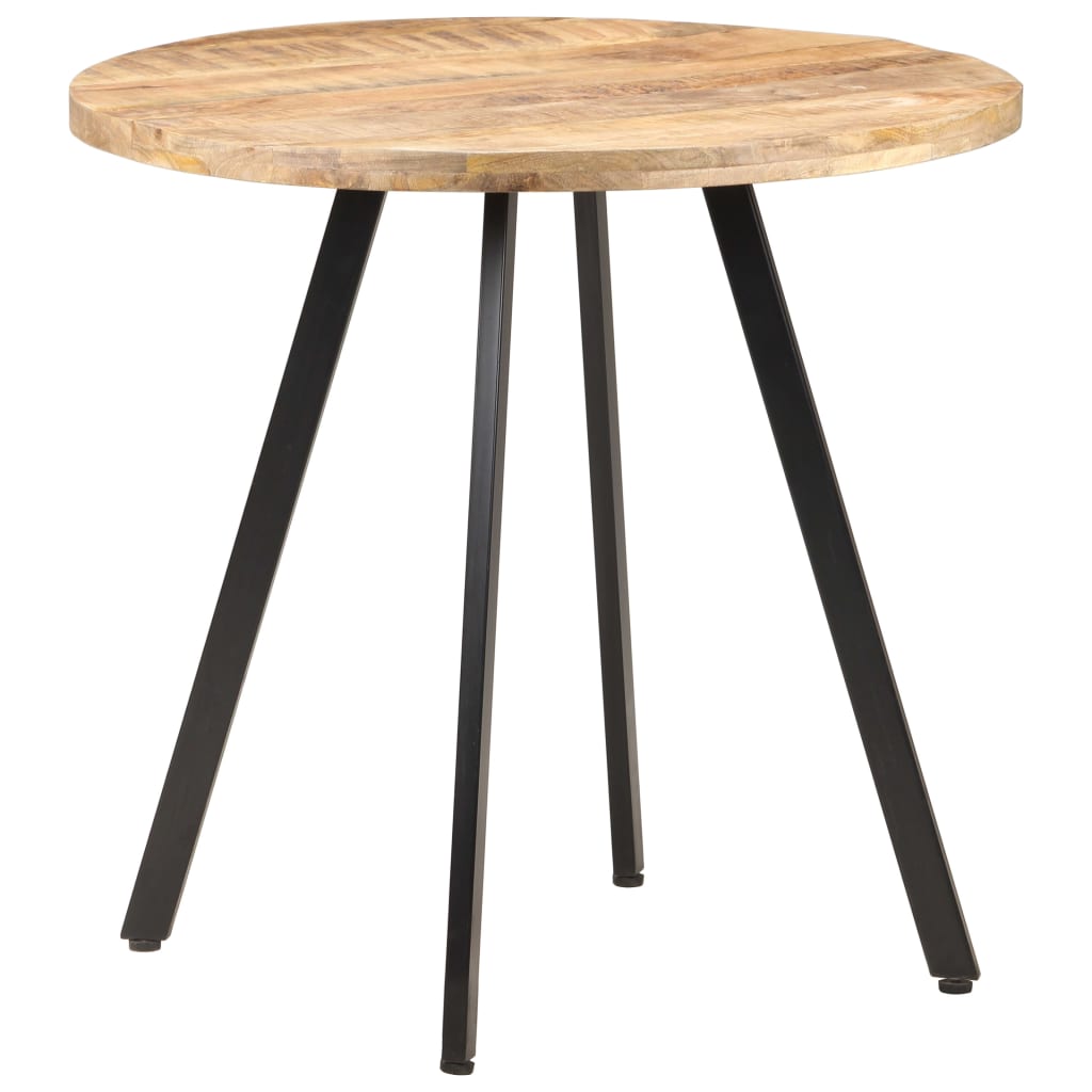 Mesa de comedor de madera de mango rugosa 80 cm
