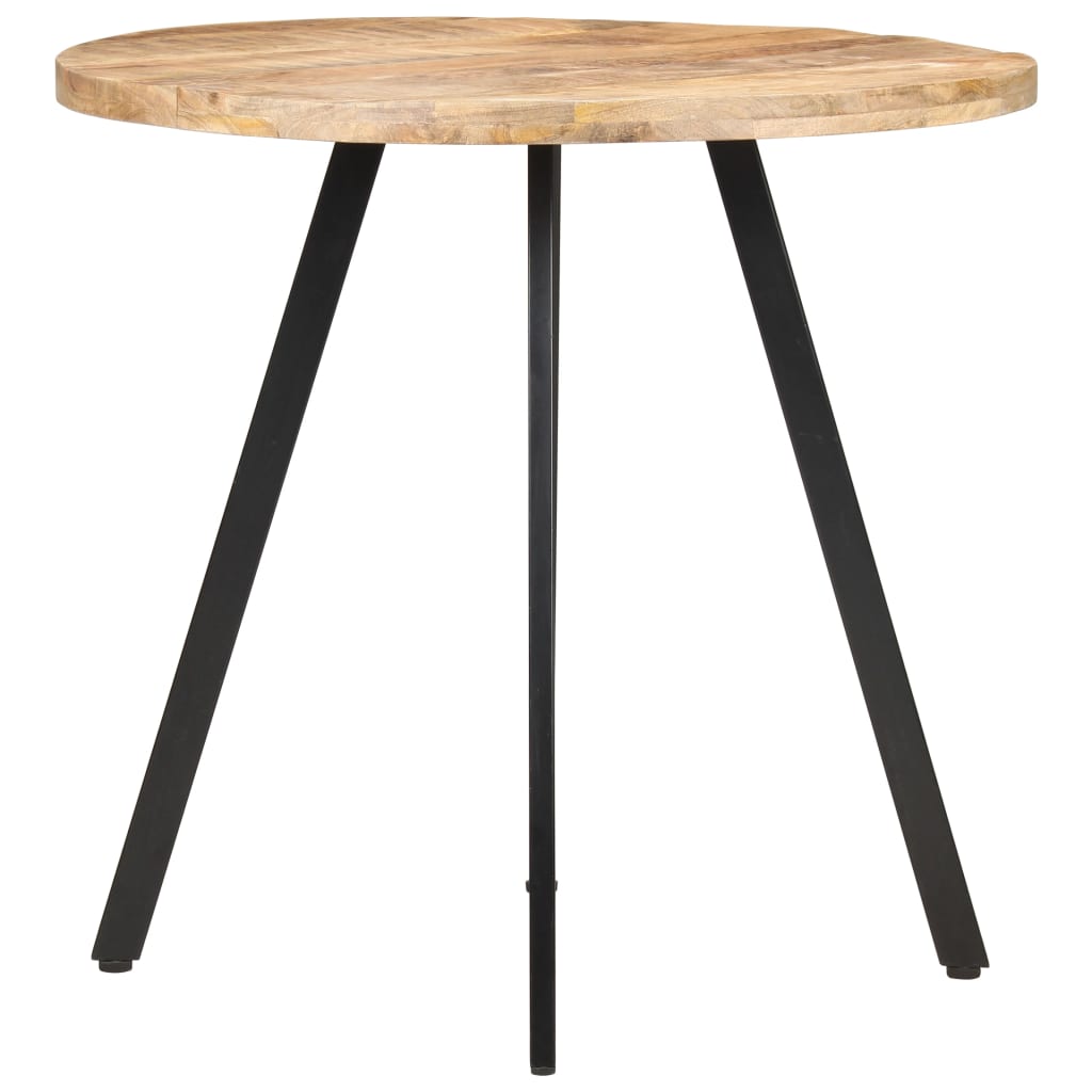 Mesa de comedor de madera de mango rugosa 80 cm