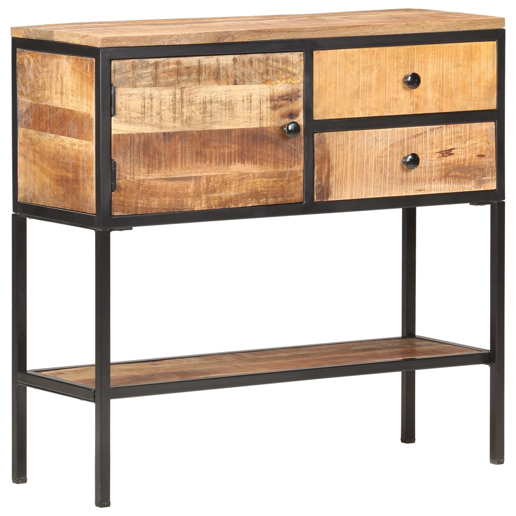 Aparador de madera de mango rugosa 85x30x80 cm