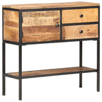 Aparador de madera de mango rugosa 85x30x80 cm