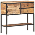 Aparador de madera de mango rugosa 85x30x80 cm