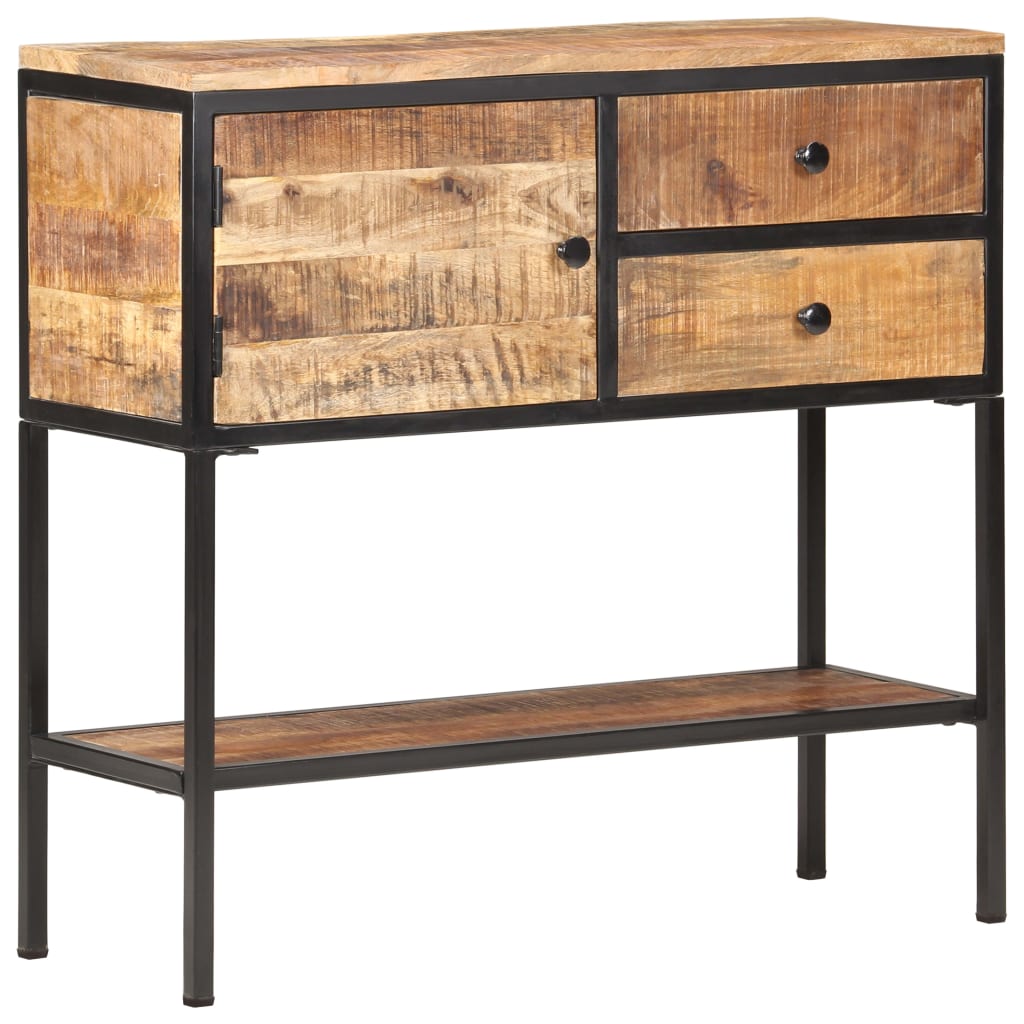 Aparador de madera de mango rugosa 85x30x80 cm