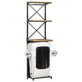 Botellero forma de tractor madera de mango rugosa 49x31x172 cm