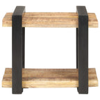 Mesita de noche de madera de mango rugosa 50x40x40 cm