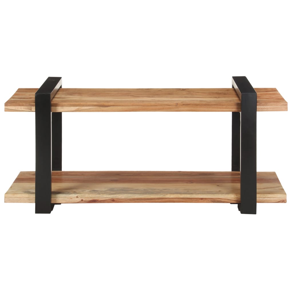 Mueble para TV de madera maciza de acacia 90x40x40 cm