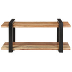 Mueble para TV de madera maciza de acacia 90x40x40 cm