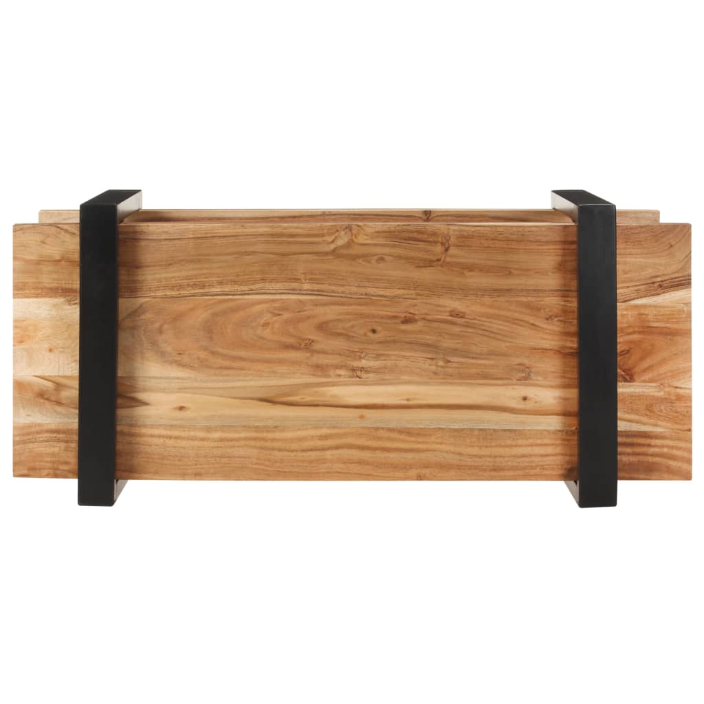 Mueble para TV de madera maciza de acacia 90x40x40 cm
