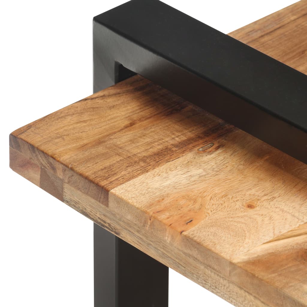 Mueble para TV de madera maciza de acacia 90x40x40 cm