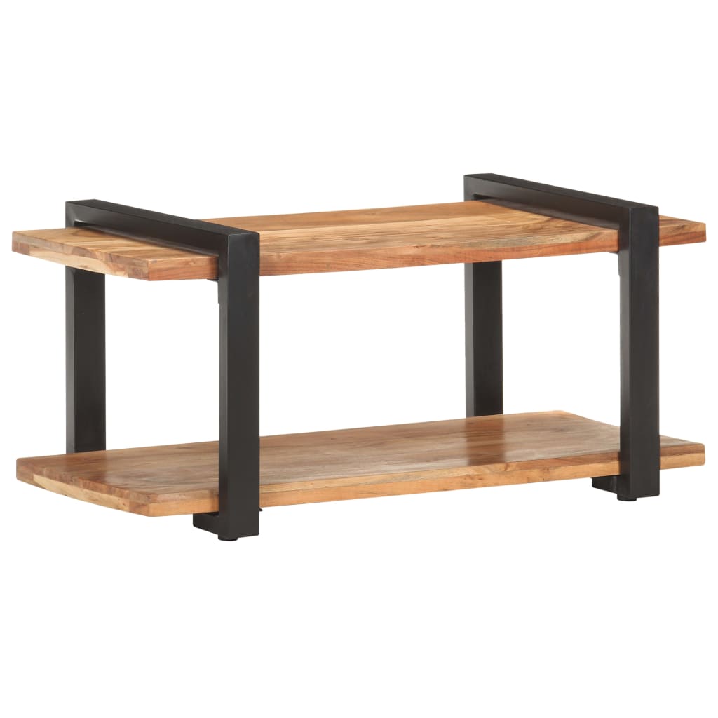 Mueble para TV de madera maciza de acacia 90x40x40 cm