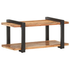 Mueble para TV de madera maciza de acacia 90x40x40 cm