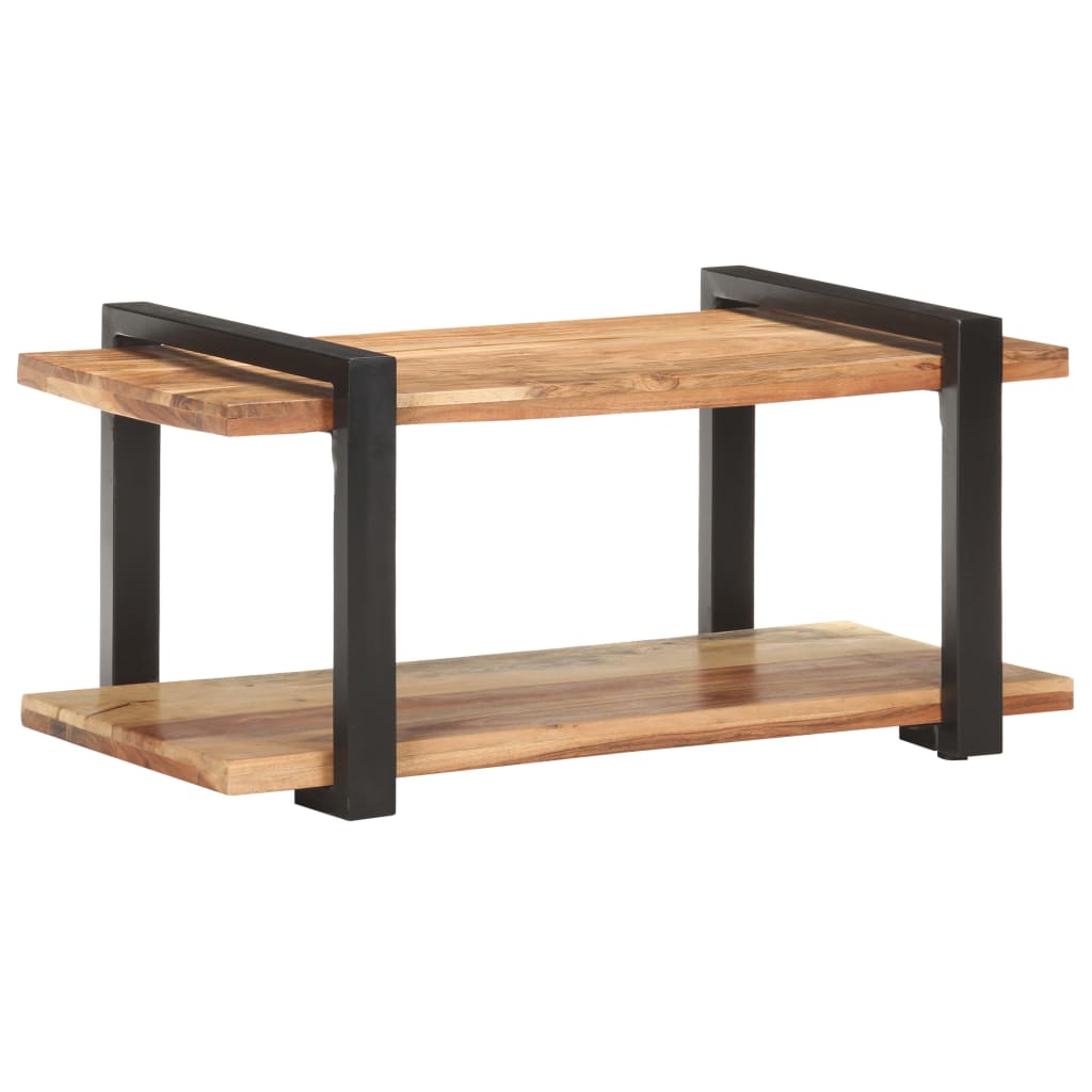 Mueble para TV de madera maciza de acacia 90x40x40 cm