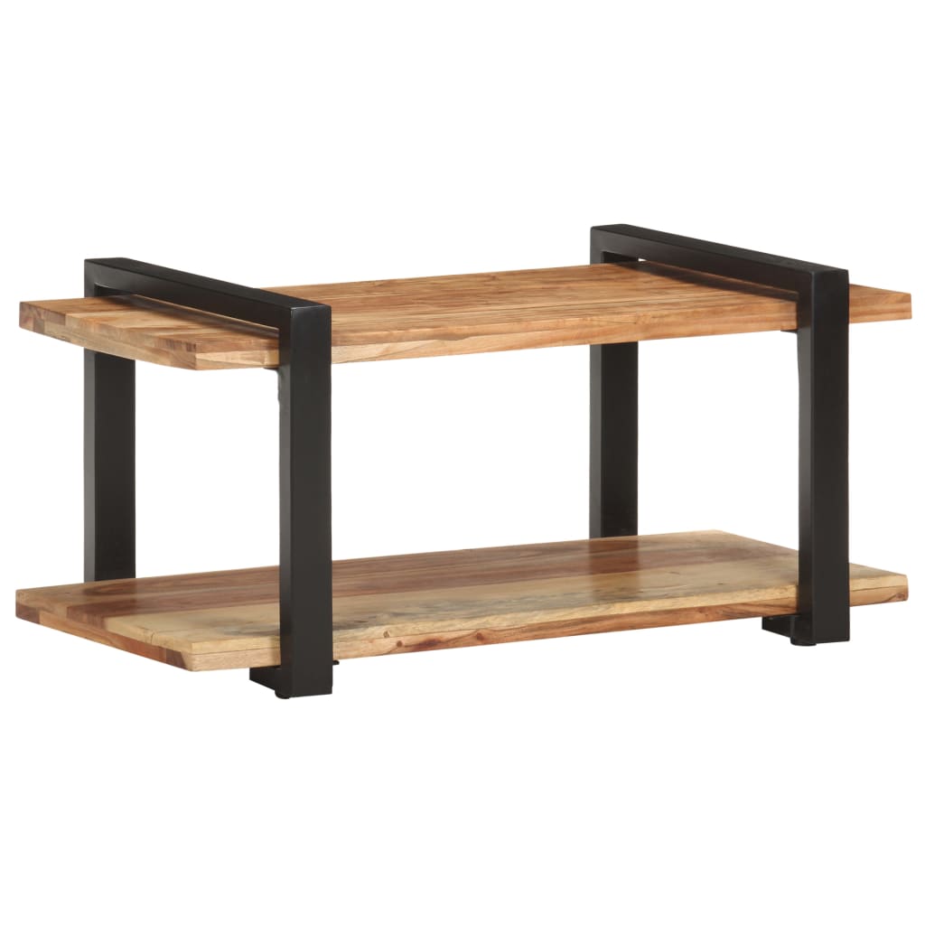 Mueble para TV de madera maciza de acacia 90x40x40 cm