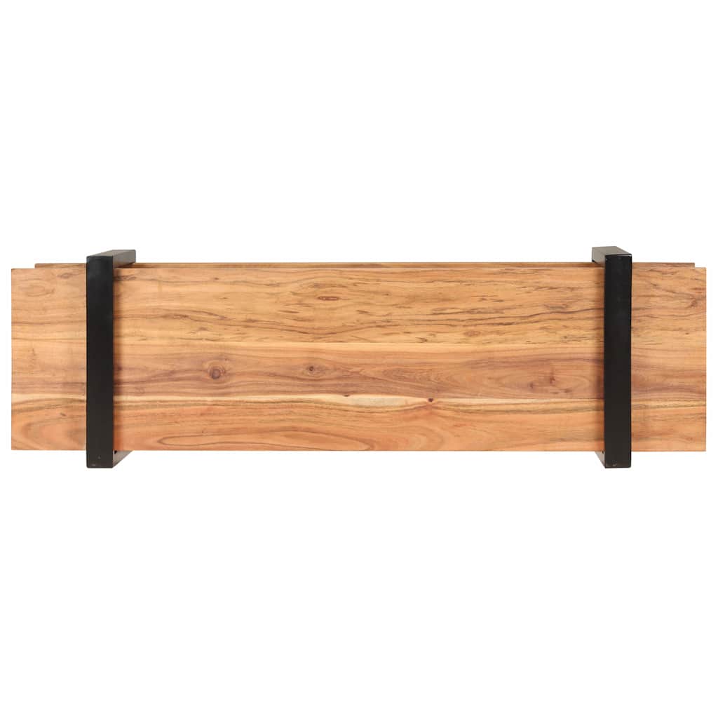 Mueble para TV de madera maciza de acacia 130x40x40 cm
