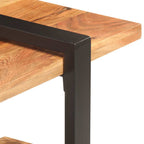 Mueble para TV de madera maciza de acacia 130x40x40 cm