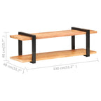 Mueble para TV de madera maciza de acacia 130x40x40 cm