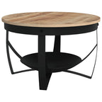 Mesa de centro de madera de mango rugosa 95x50x40 cm