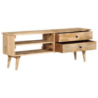 Mueble para TV de madera maciza de mango 140x30x50 cm