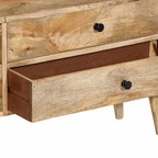 Mueble para TV de madera maciza de mango 140x30x50 cm