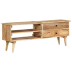 Mueble para TV de madera maciza de mango 140x30x50 cm