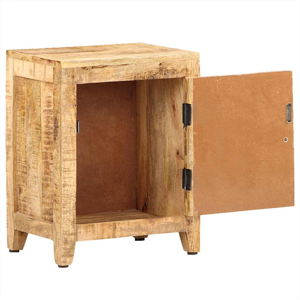 Mesita de noche de madera maciza de mango 40x30x50 cm
