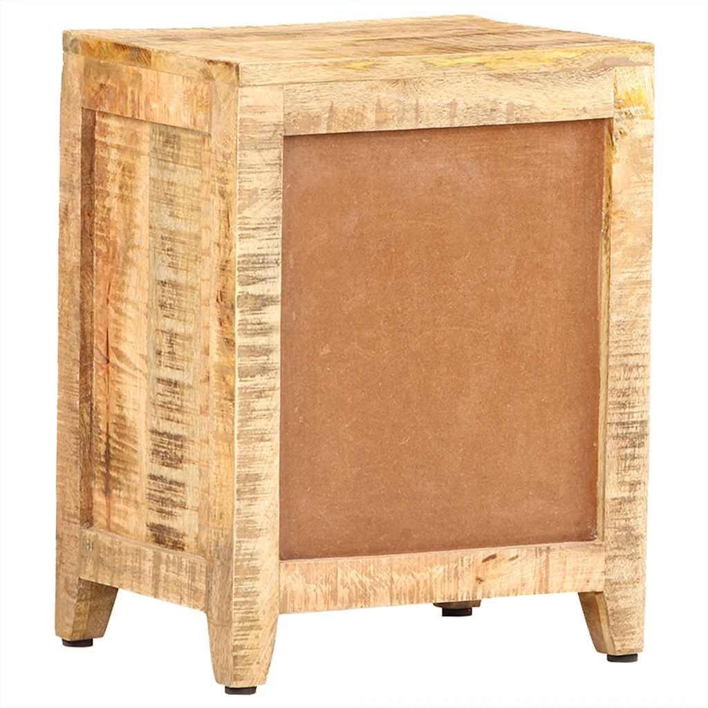 Mesita de noche de madera maciza de mango 40x30x50 cm