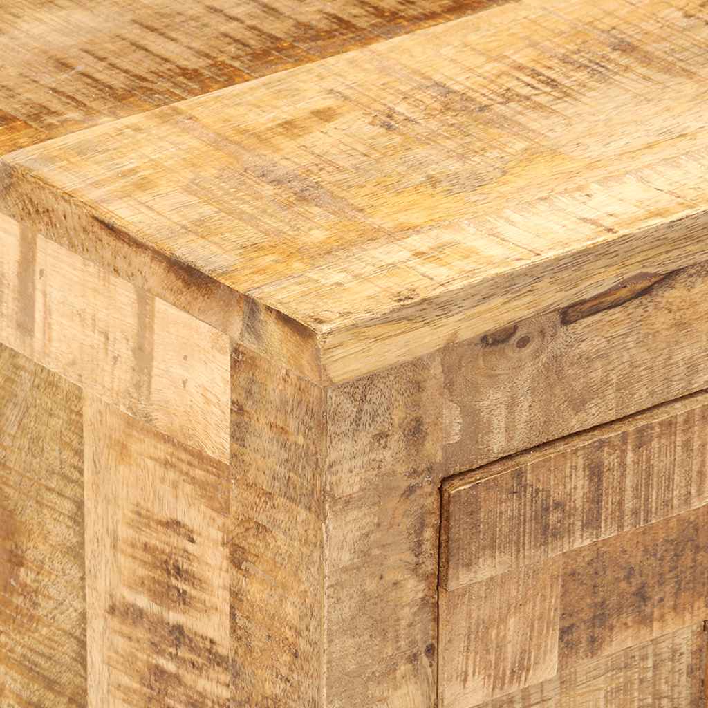 Mesita de noche de madera maciza de mango 40x30x50 cm