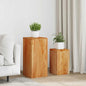 Plant stands, 2 units, solid acacia wood
