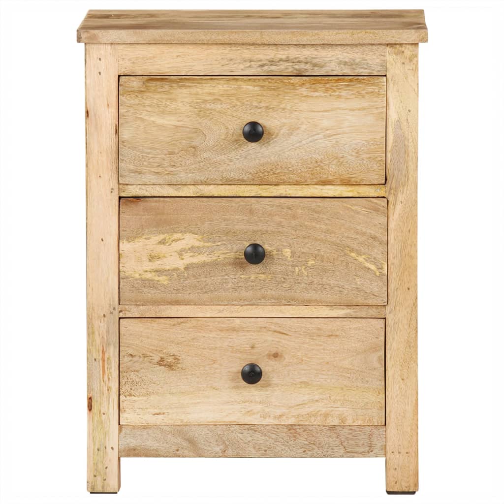 Mesita de noche de madera maciza de mango 45x35x60 cm