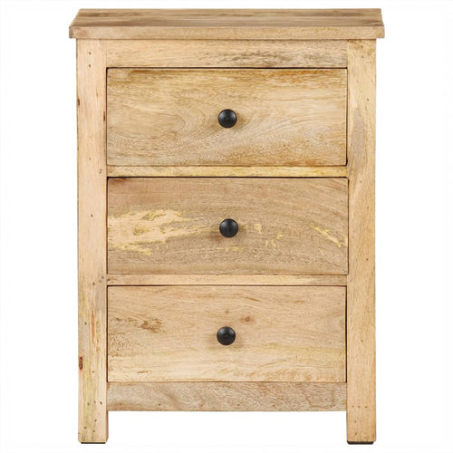 Solid mango wood bedside table 45x35x60 cm