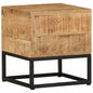 Mesa auxiliar de madera de mango rugosa 30x30x33 cm