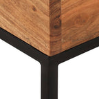Mesa auxiliar de madera maciza de acacia 30x30x33 cm