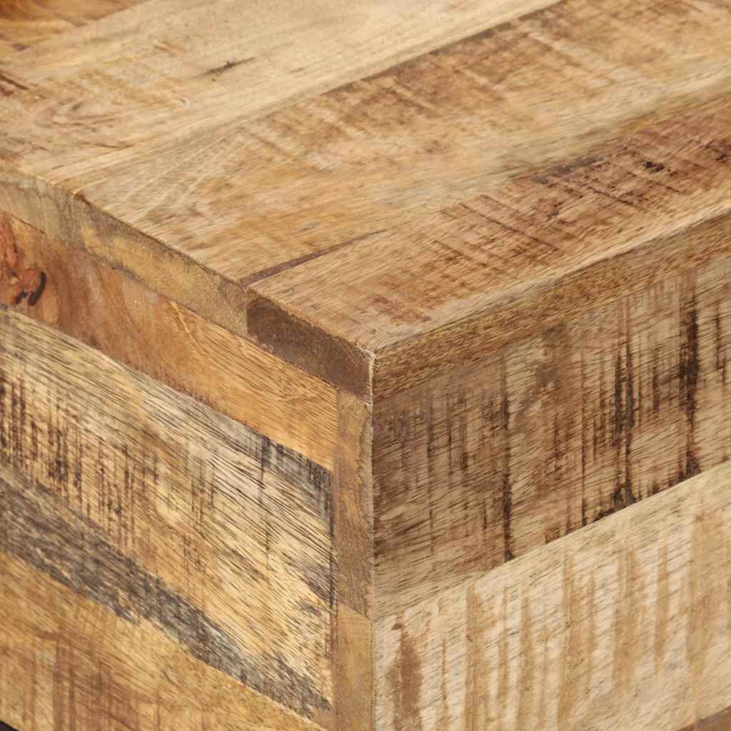 Mesa de centro madera de mango rugosa 68x68x41 cm