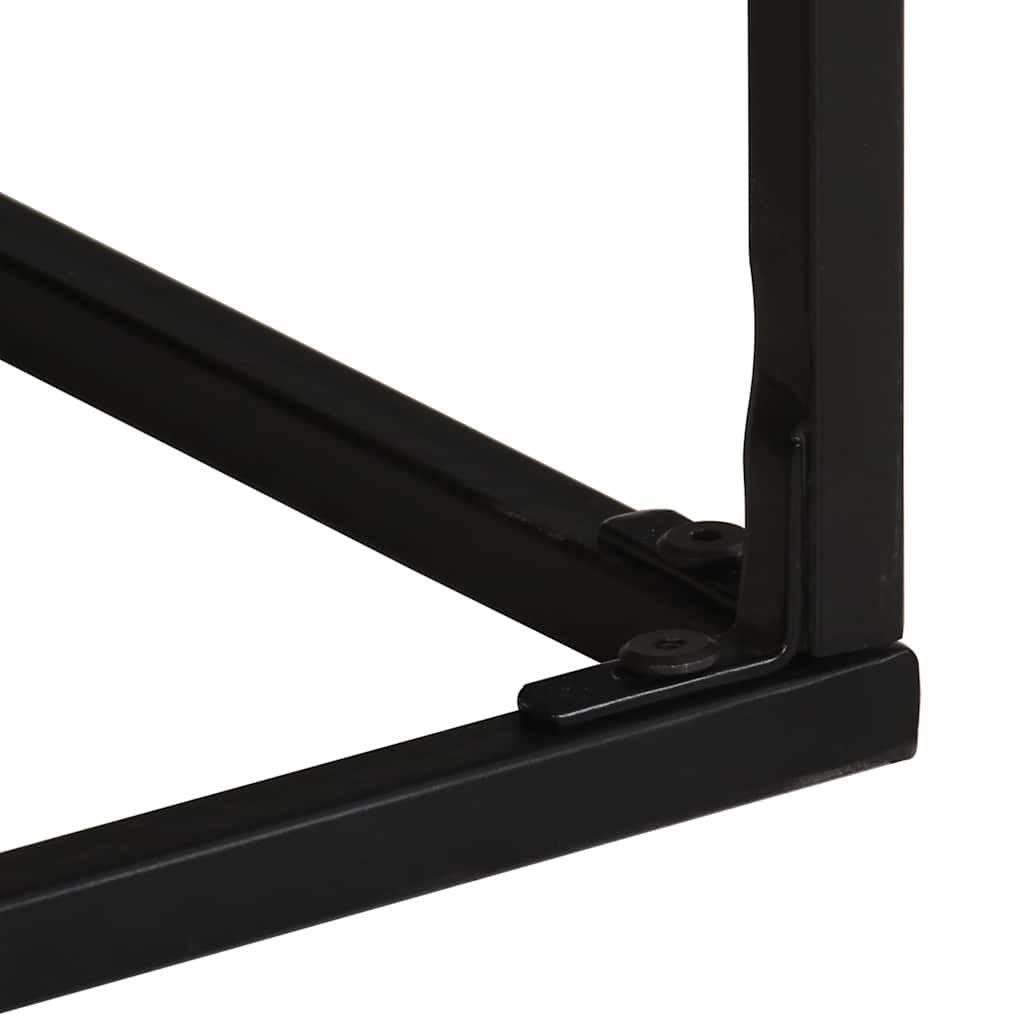 Mesa de centro madera de mango rugosa 68x68x41 cm