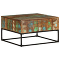 Mesa de centro madera maciza reciclada 68x68x41 cm