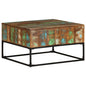 Mesa de centro madera maciza reciclada 68x68x41 cm