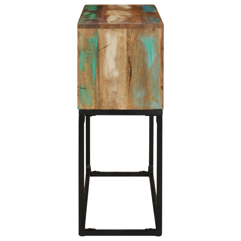 Mesa consola de madera maciza reciclada 120x30x75 cm