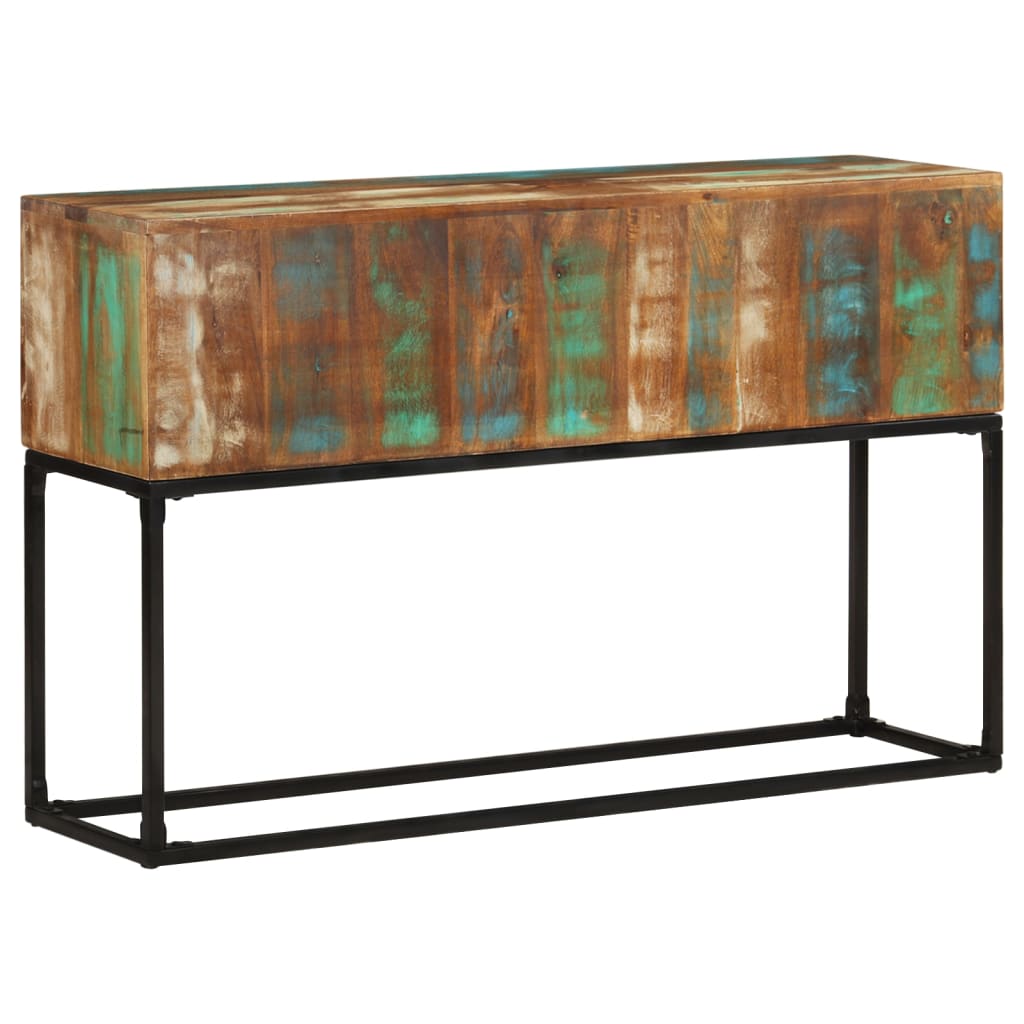Mesa consola de madera maciza reciclada 120x30x75 cm