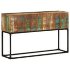 Mesa consola de madera maciza reciclada 120x30x75 cm