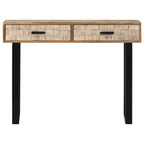 Mesa consola de madera maciza de mango 100x30x75 cm