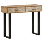 Mesa consola de madera maciza de mango 100x30x75 cm