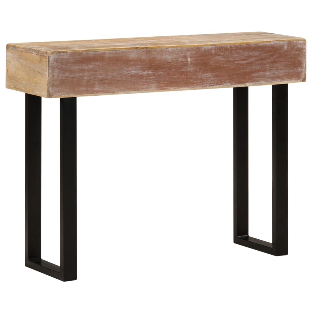 Mesa consola de madera maciza de mango 100x30x75 cm