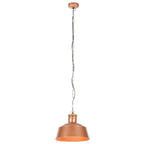 Lámpara colgante industrial 32 cm cobre E27
