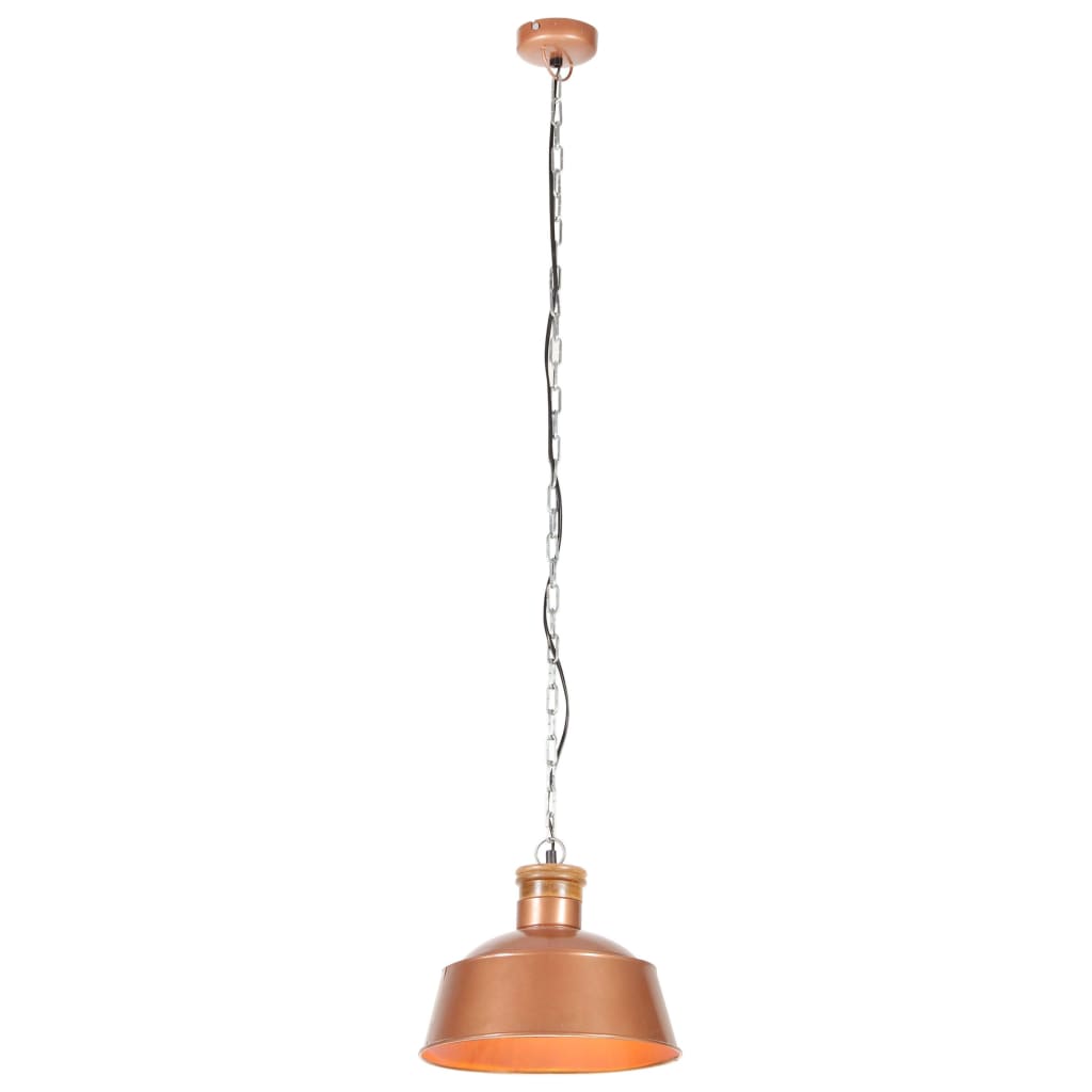 Lámpara colgante industrial 32 cm cobre E27