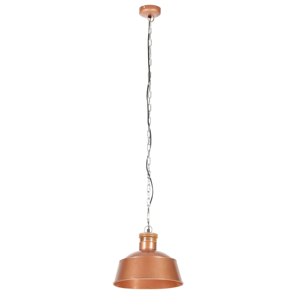 Lámpara colgante industrial 32 cm cobre E27