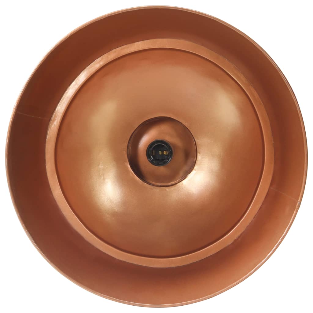 Lámpara colgante industrial 32 cm cobre E27