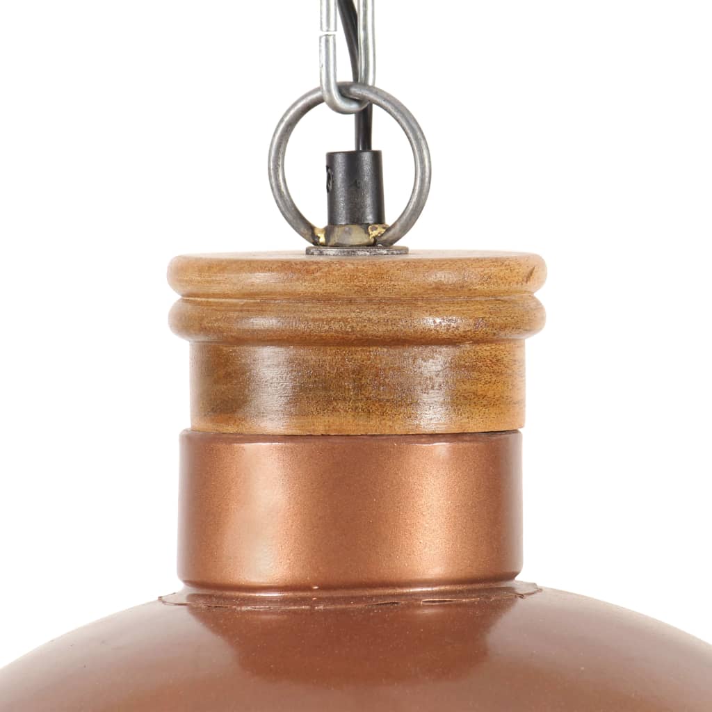 Lámpara colgante industrial 32 cm cobre E27