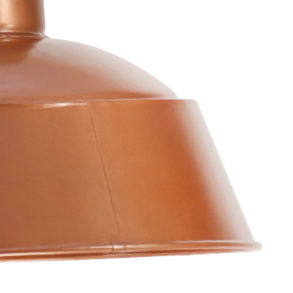 Lámpara colgante industrial 32 cm cobre E27